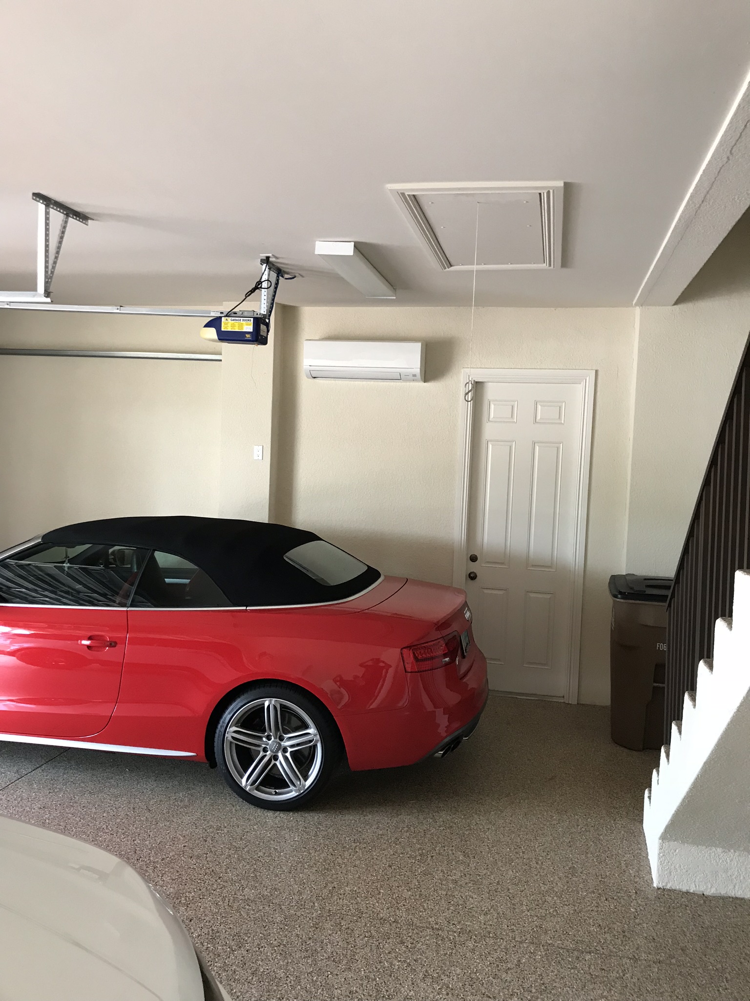 Custon garage mini-split air conditioner installation.